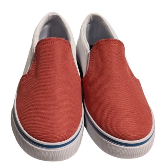 Tommy Hilfiger Shoes | Tommy Hilfiger Womens Red White Colorblock Canvas Slip on Sneakers Size 8.5 Nwob | Color: Red/White | Size: 8.5 | Cgbarn01's